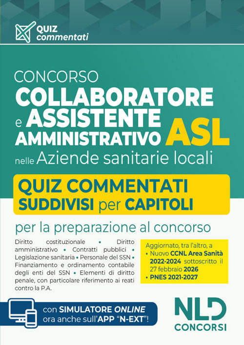 Concorso ASL Collaboratore e Assistente amministrativo. Quiz commentati per la preparazione ai concorsi 2026