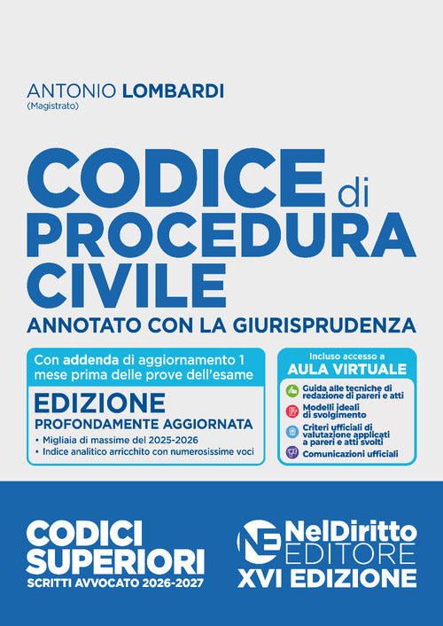 Codice di procedura civile. Annotato con la giurisprudenza per l'Esame di avvocato 2026-2027