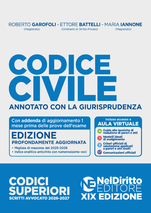 Codice Civile annotato con la giurisprudenza per l'esame di avvocato 2026-2027