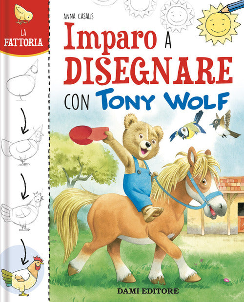 Cover of fattoria. Imparo a disegnare con Tony Wolf