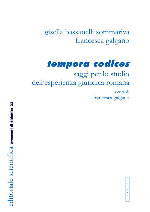 Cover of Tempora codices. Saggi per lo studio dell'esperienza giuridica romana