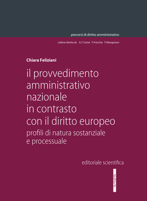 Cover of provvedimento amministrativo nazionale in contrasto con il diritto europeo. Profili di natura sostanziale e processuale