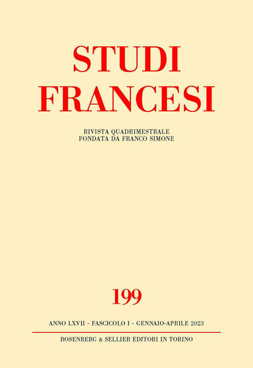 Cover of Studi francesi
