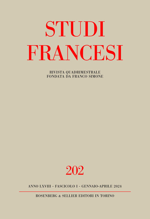 Studi francesi. Vol. 202