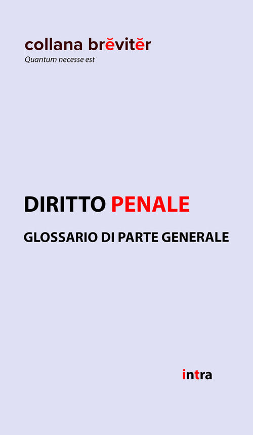 Cover of Diritto penale. Glossario di parte generale