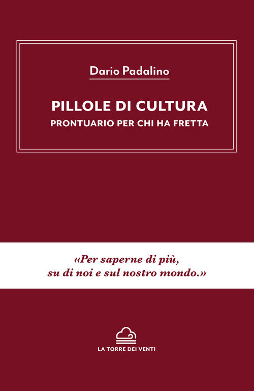 Cover of Pillole di cultura. Prontuario per chi ha fretta