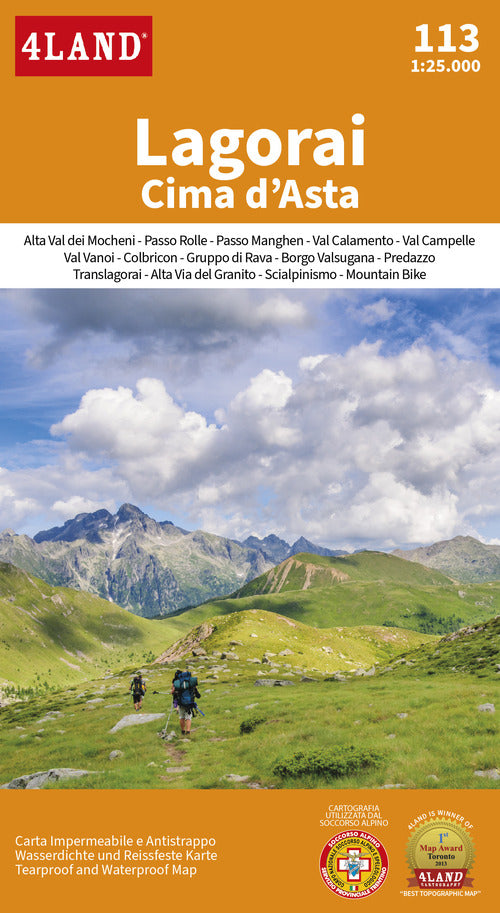 Cover of Lagorai Cima d'Asta. Carta 1:25.000. Ediz. italiana, inglese e tedesca