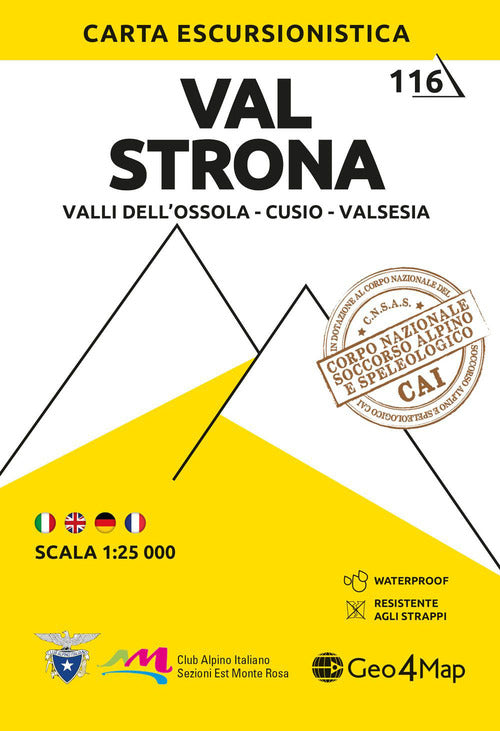 Cover of Val Strona. Valli dell'Ossola, Cusio, Valsesia 1:25.000