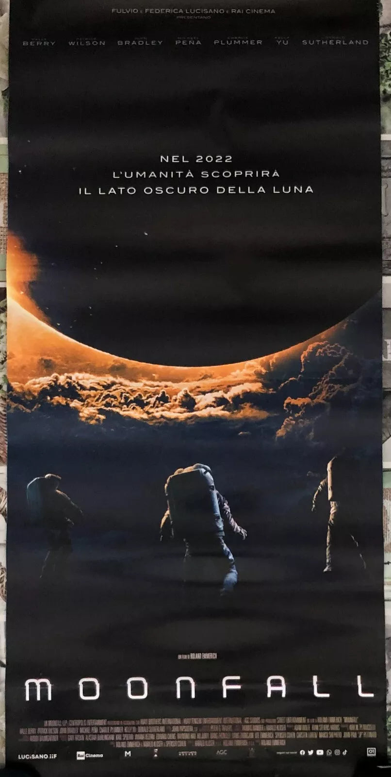 Poster locandina Moonfall 33x70 cm ORIGINALE da cinema 2022 di Roland Emmerich