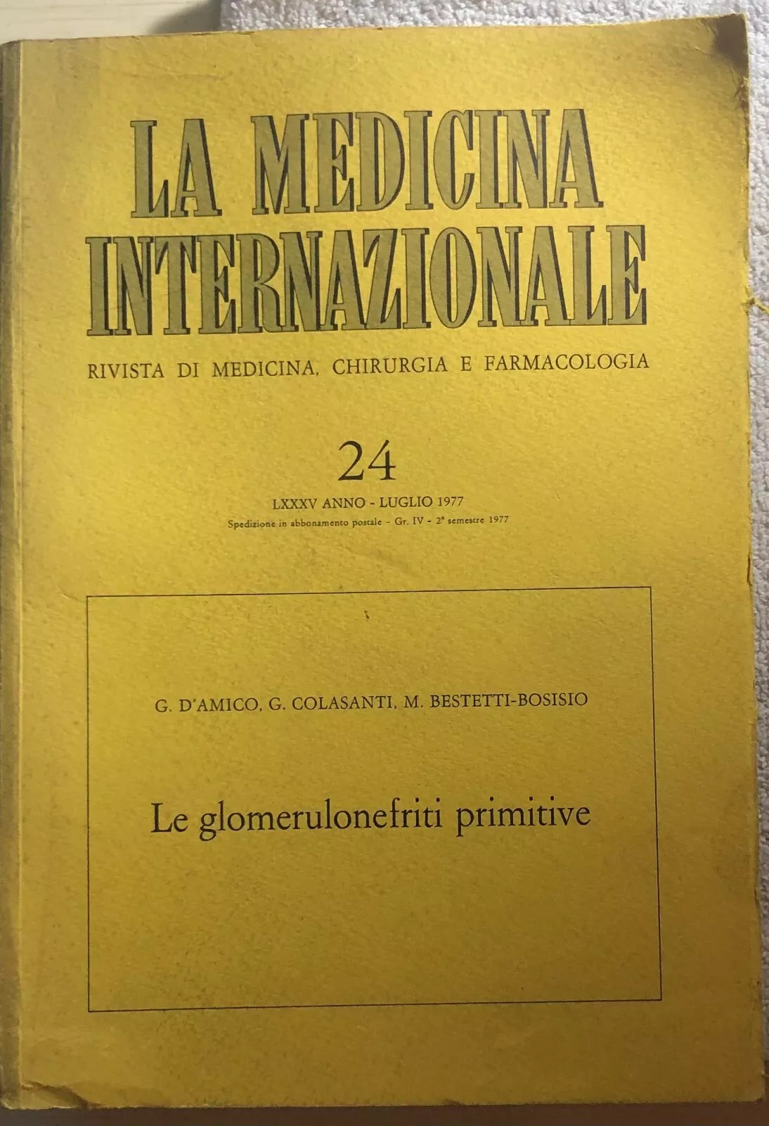 La medicina internazionale n. 24 di Aa.vv., 1977, Laboratori Italiani Robin -