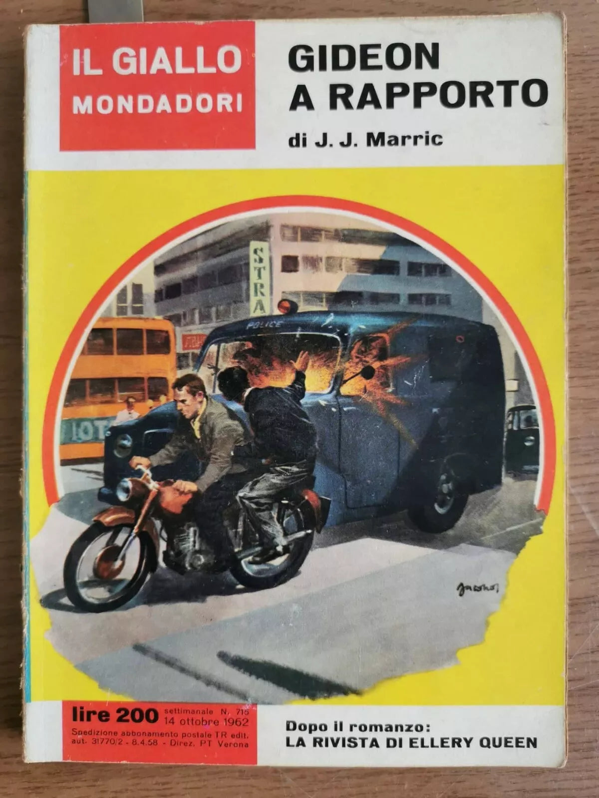 Gideon a rapporto - J.J. Marric - Mondadori - 1962 - AR
