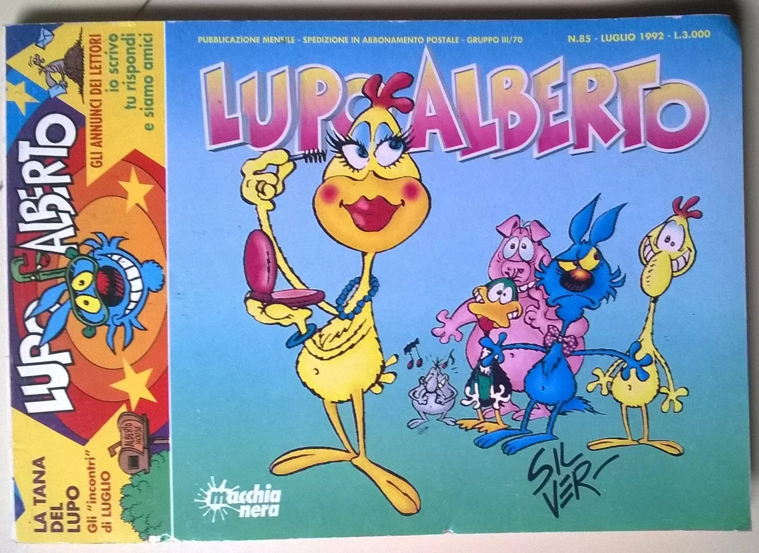 Lupo Alberto - n. 85 - Luglio, 1992 - Silver - 1992, Macchia Nera - L