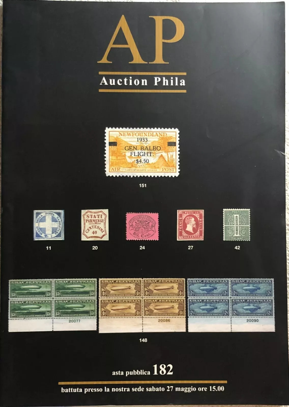 Auction Phila asta pubblica 181-182-184-187 di Aa.vv., Ap Srl
