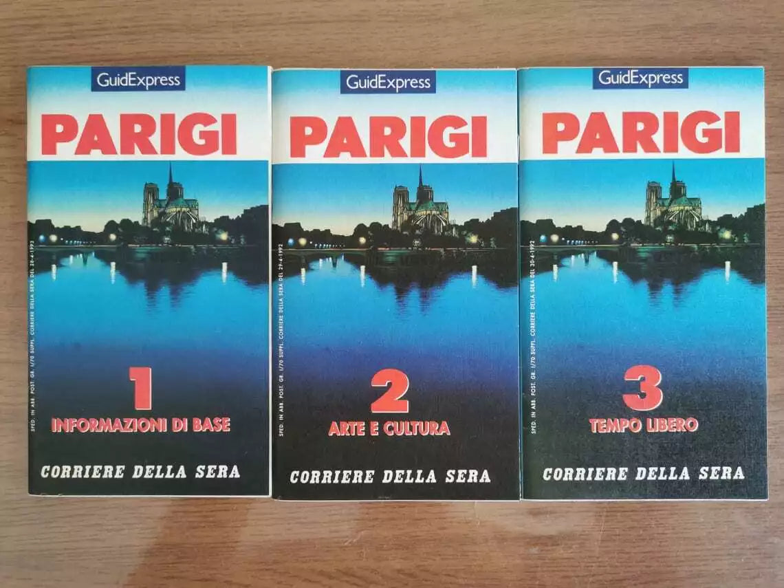 Parigi 1, 2 e 3 GuidExspress - Corriere della Sera - 1992 - AR