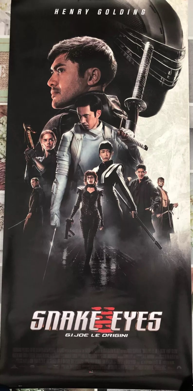 Poster locandina Snake Eyes 33x70 cm ORIGINALE da cinema 2021 di Robert Schwentk