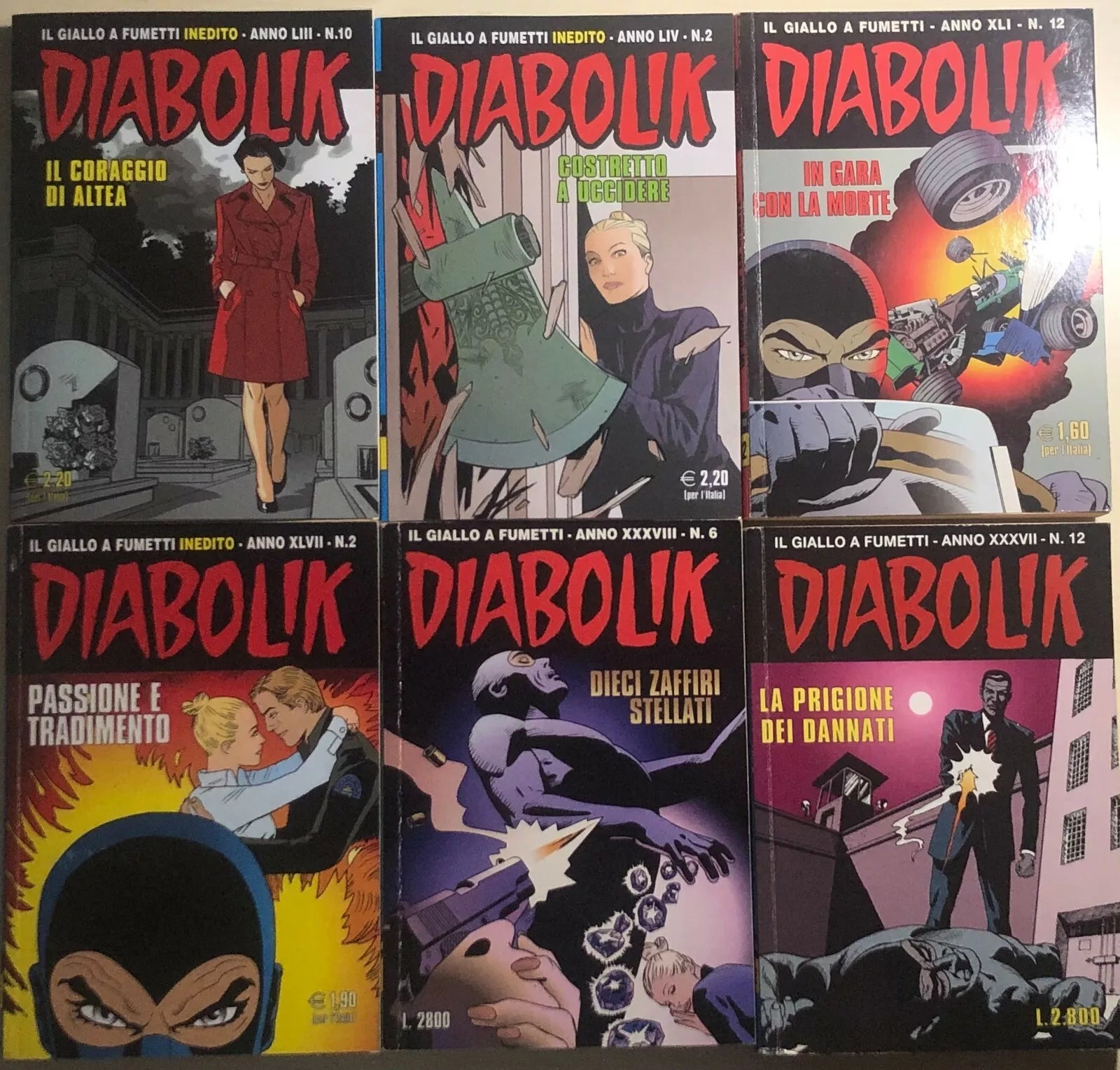 Lotto 6 Diabolik di Angela E Luciana Giussani, Astorina