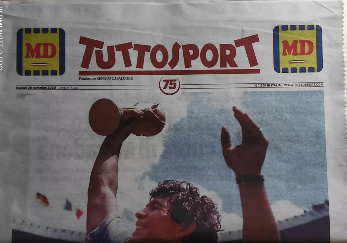 Quotidiano Tuttosport 26 11 2020 Maradona di Aa.vv., 2020, Tuttosport
