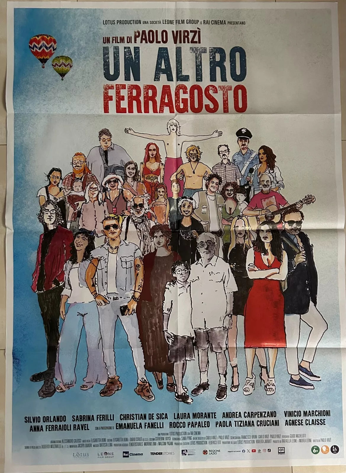 Poster locandina Un altro ferragosto 100x140 ORIGINALE da cinema di Paolo Virz