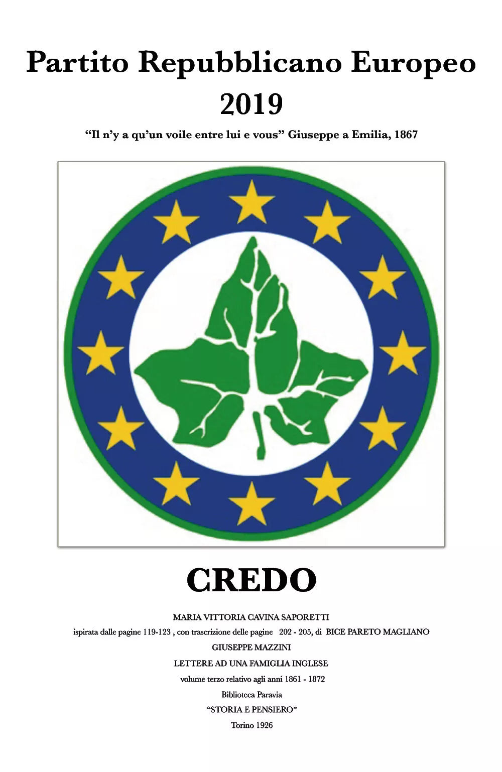 Tesi repubblicana europea - Maria Vittoria Cavina Saporetti, 2018, Youcanprin
