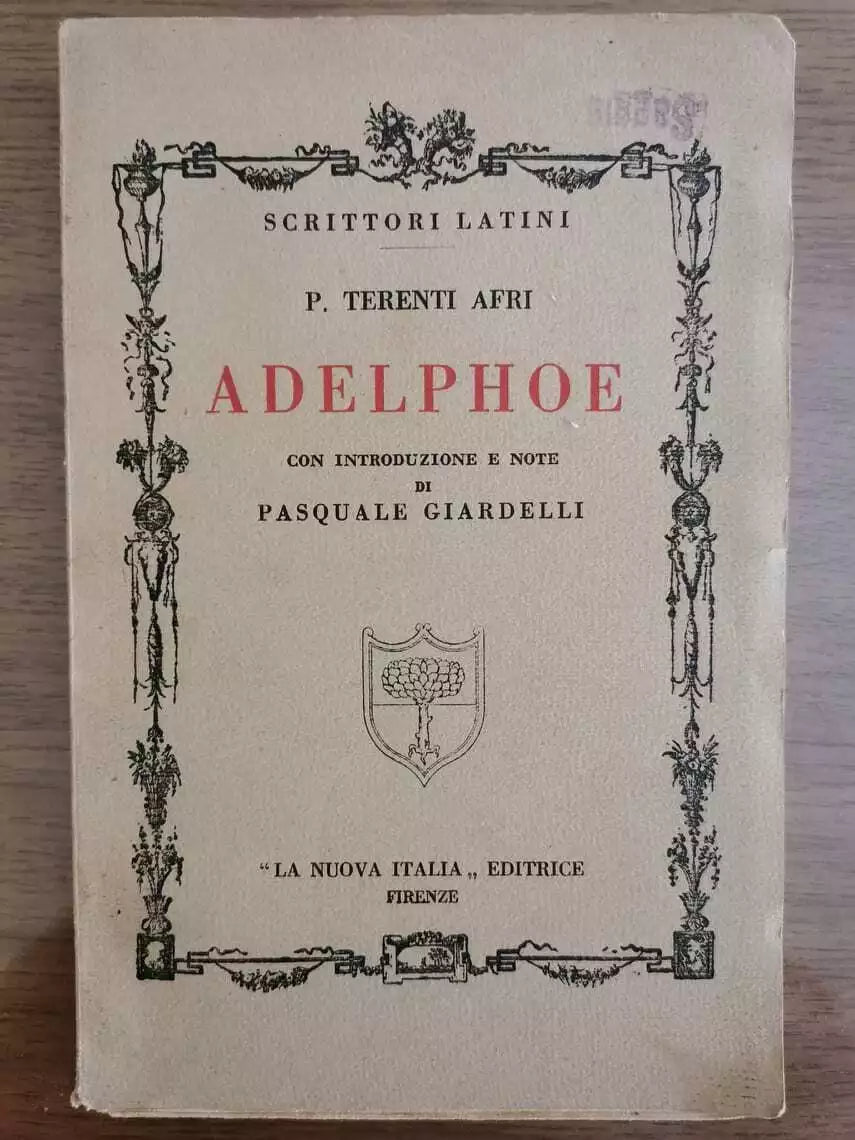 Adelphoe - P. Terenti Afri - La Nuova Italia - 1933 - AR