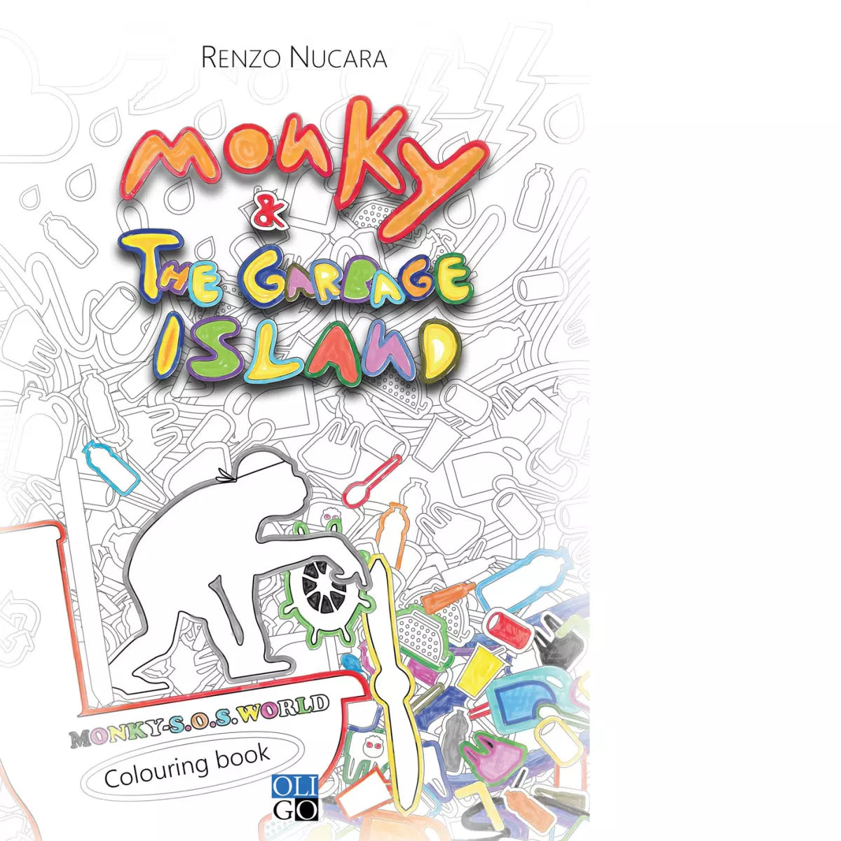 Monky the Garbage Island Colouring book Ediz italiana e inglese