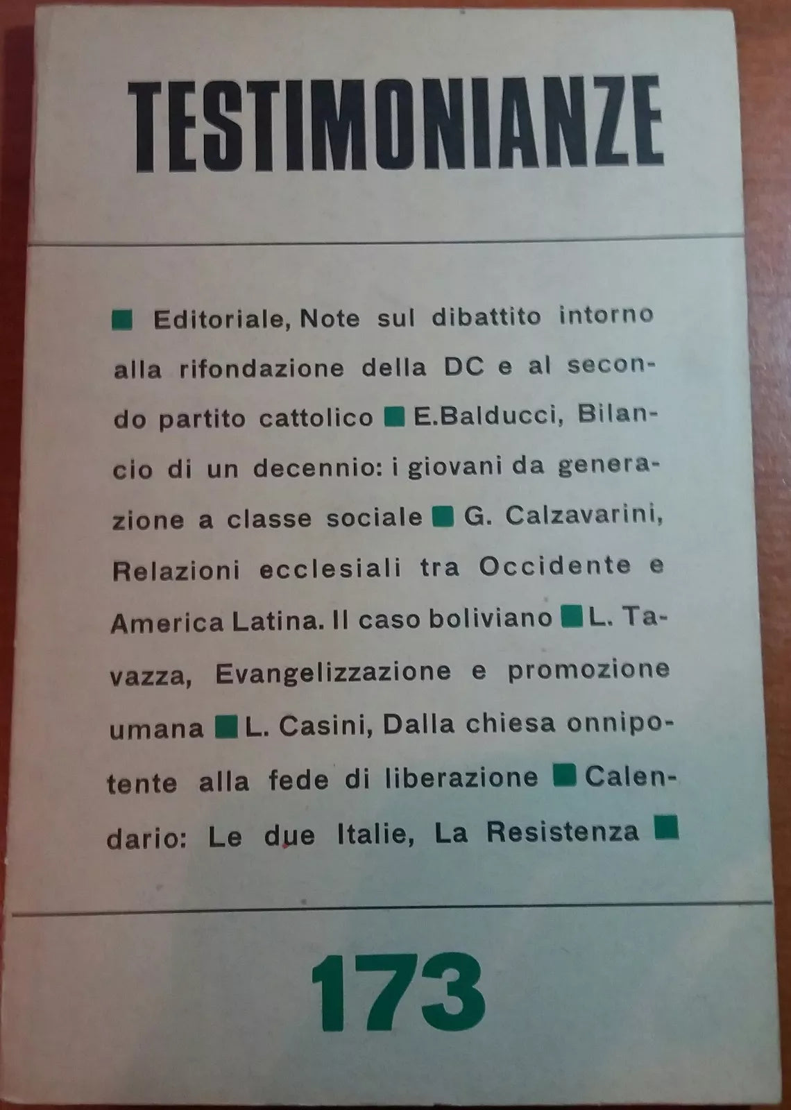TESTIMONIANZE - AA.VV - COINES - 1975 - M
