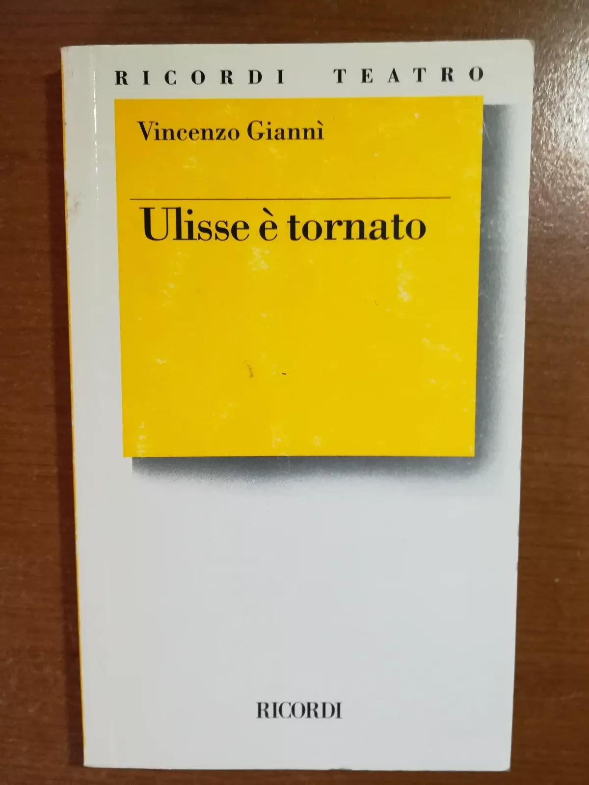 Ulisse e tornato - Vincenzo Gianni - Ricordi - 1996 - M