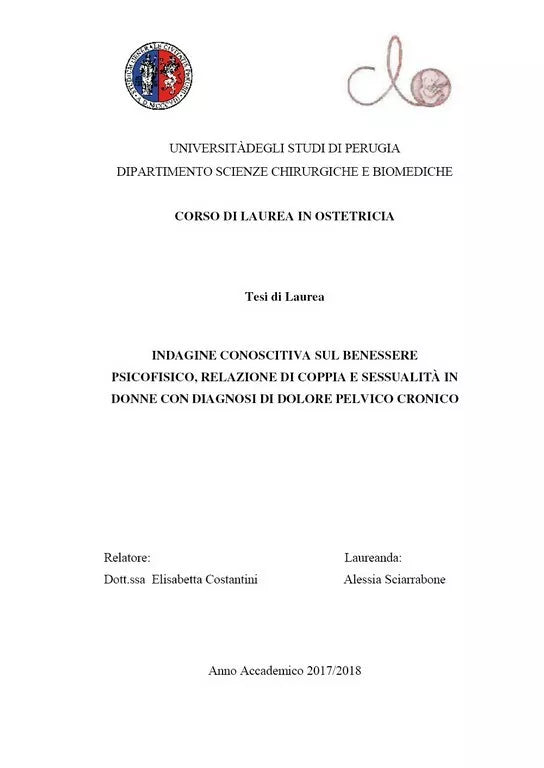 Indagine conoscitiva sul benessere psicofisico, relazione di coppia e sessualita