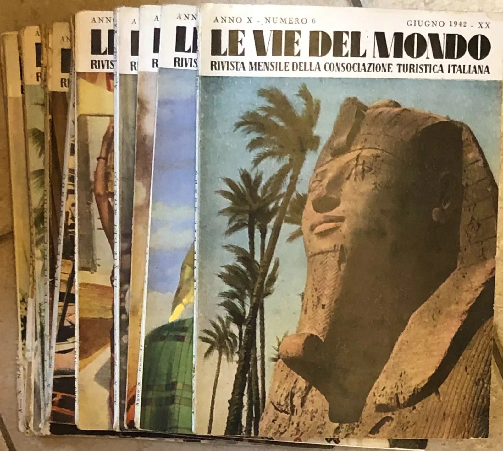 Lotto 13 riviste Le vie del mondo di Aa vv 1941 Consociazione Turistica Ita