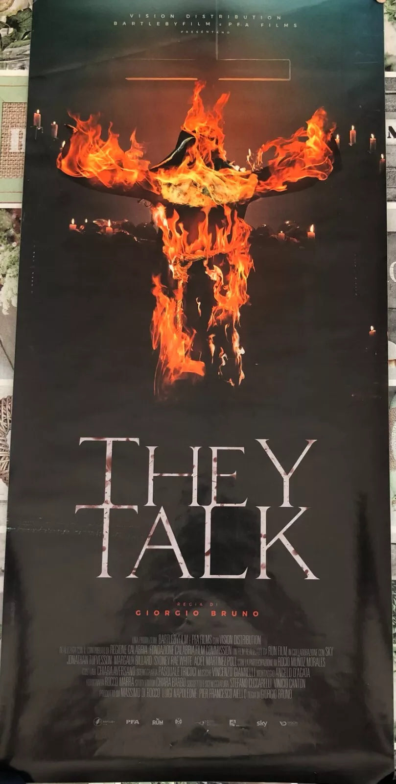 Poster locandina They talk 33x70 cm ORIGINALE da cinema 2021 di Giorgio Bruno