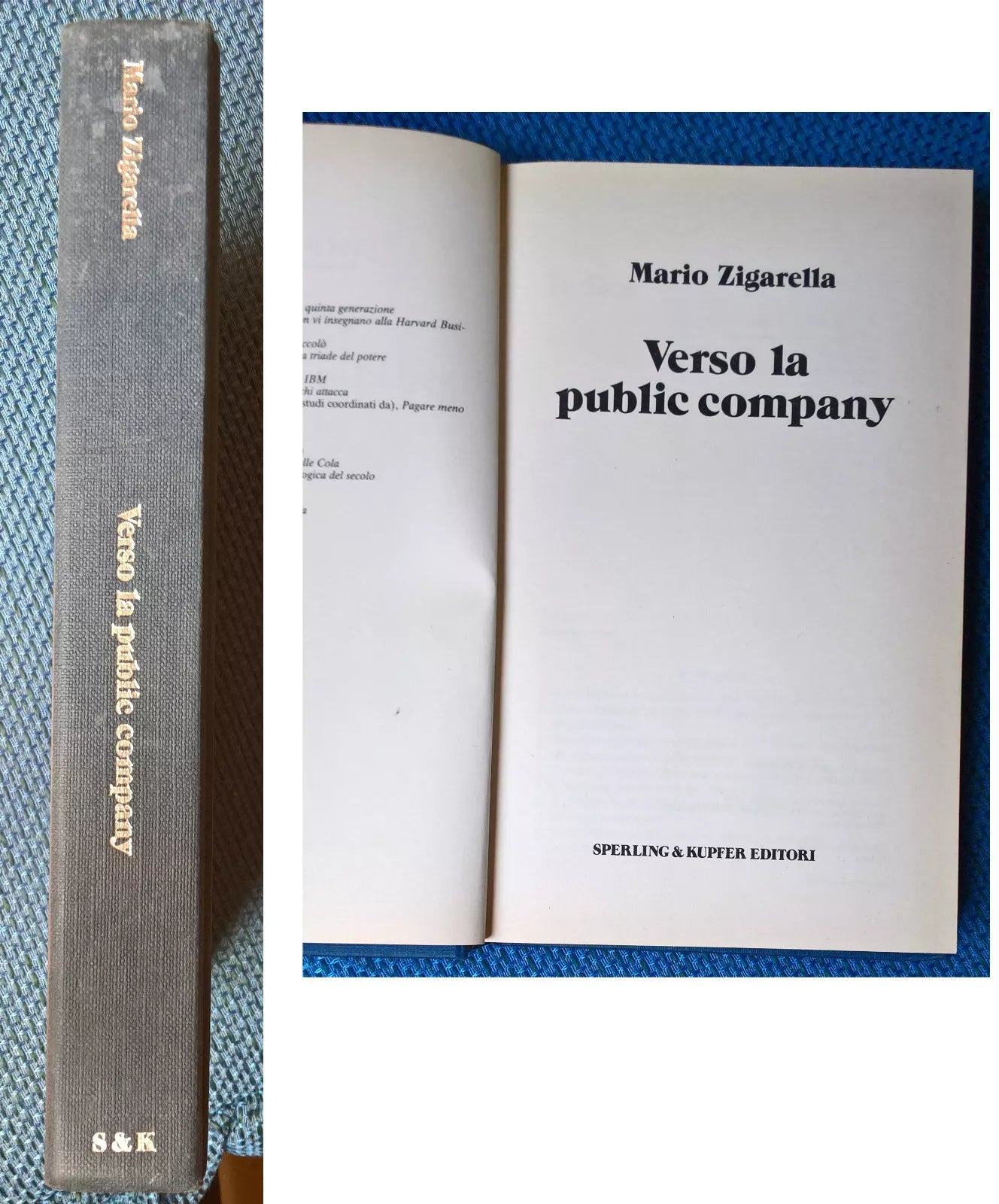 Verso la public company - Mario Zigarella - 1989, Sperling & Kupfer - L
