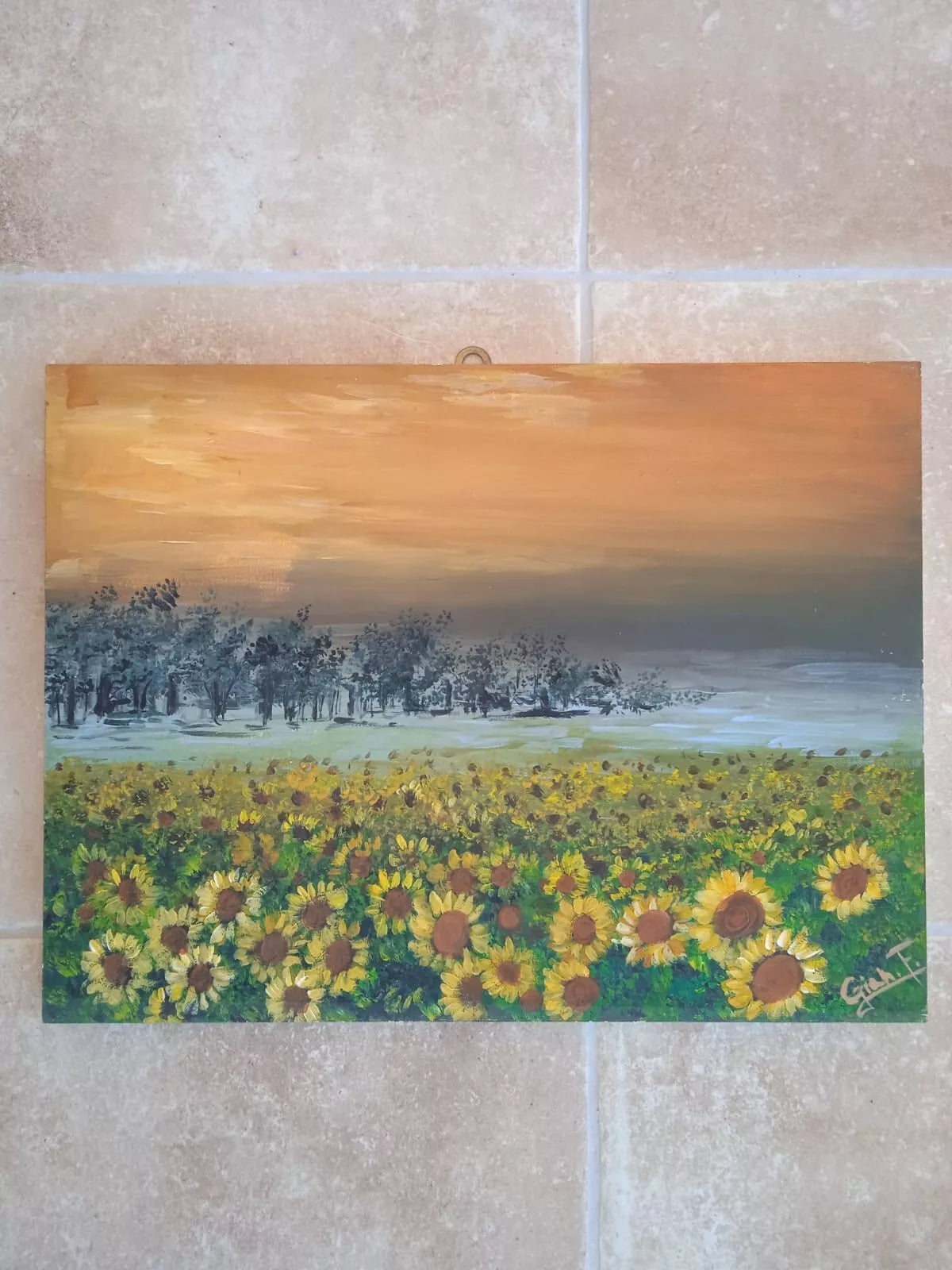 Controluce Quadro su pannello MDF con tecnica mista 50x40 cm di Gianfranco Pep