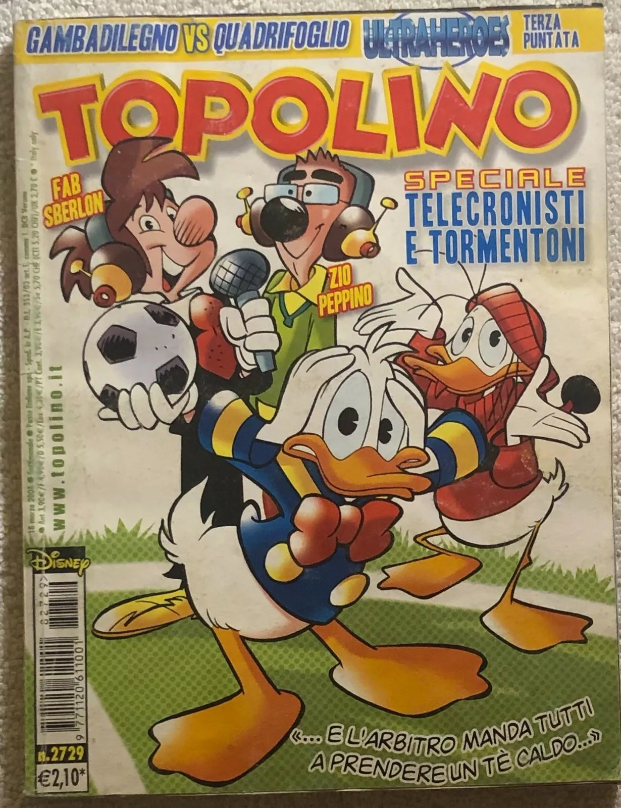 Topolino 2729 di Walt Disney, 2008, Panini