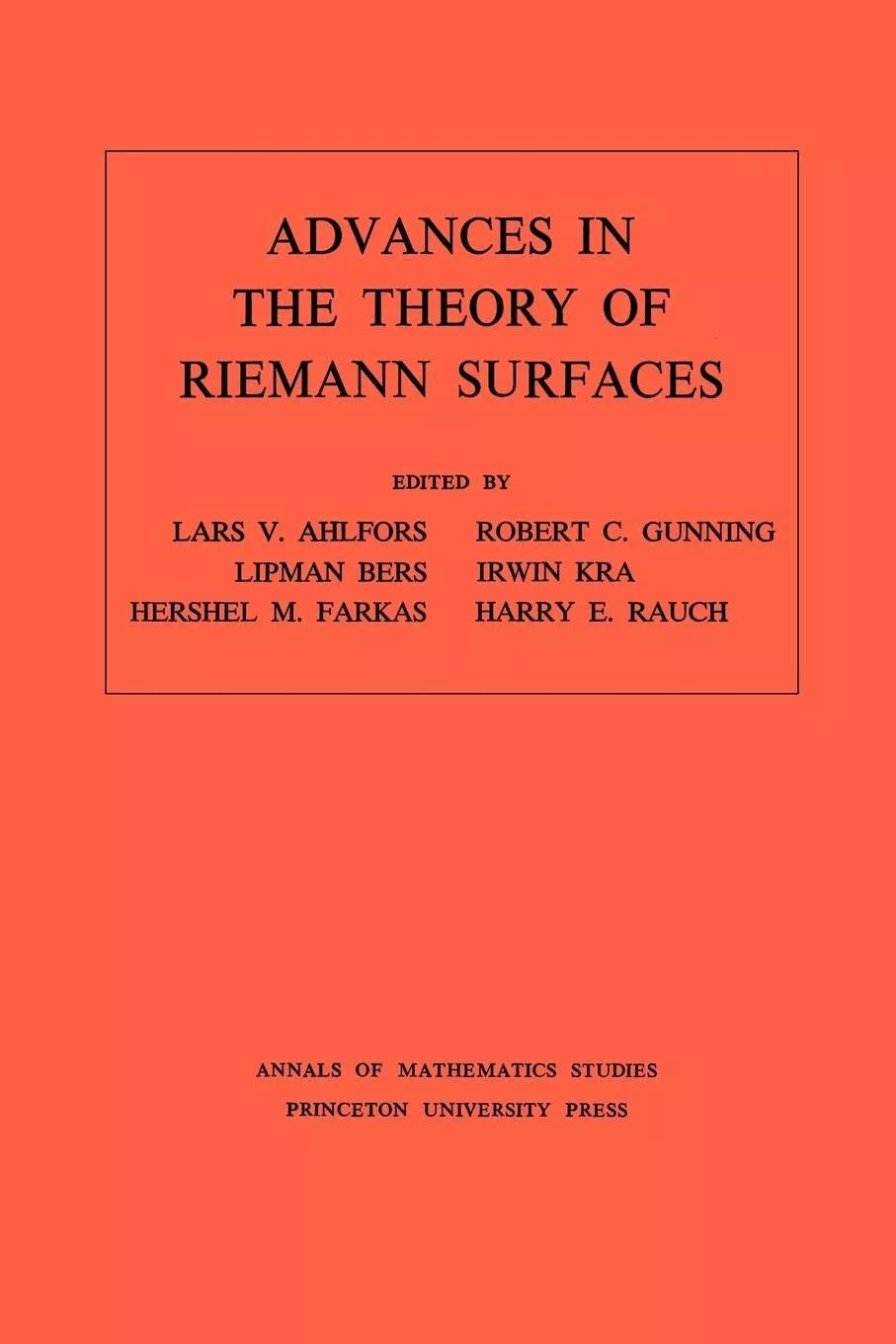 Advances in the Theory of Riemann Surfaces