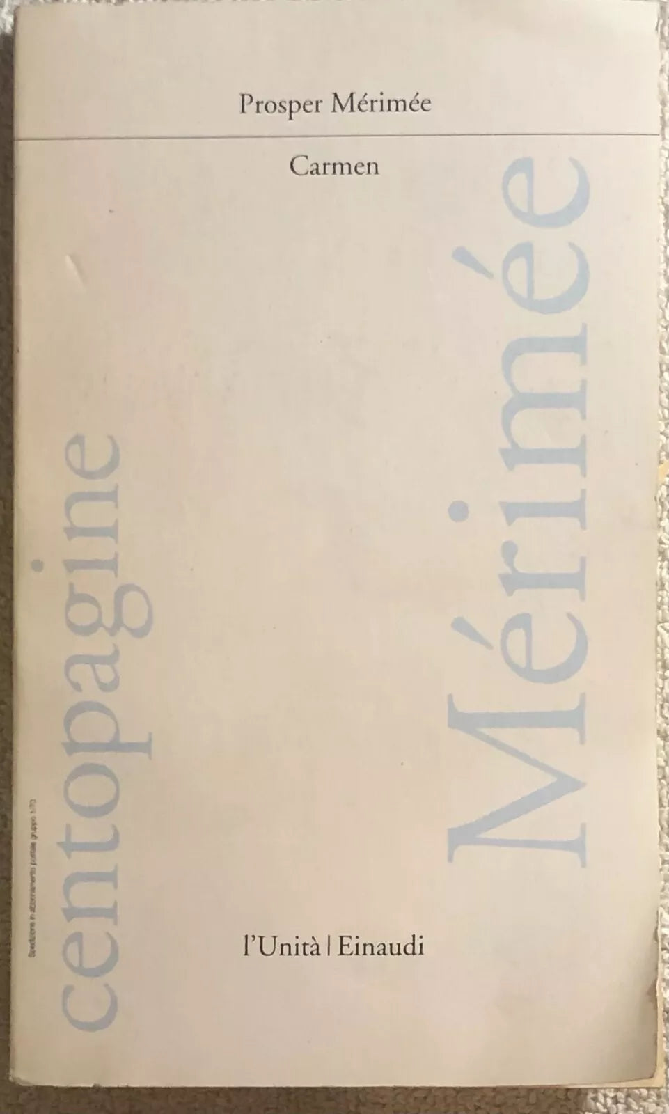 Merimee di Prosper Merimee, 1992, L’Unita Einaudi