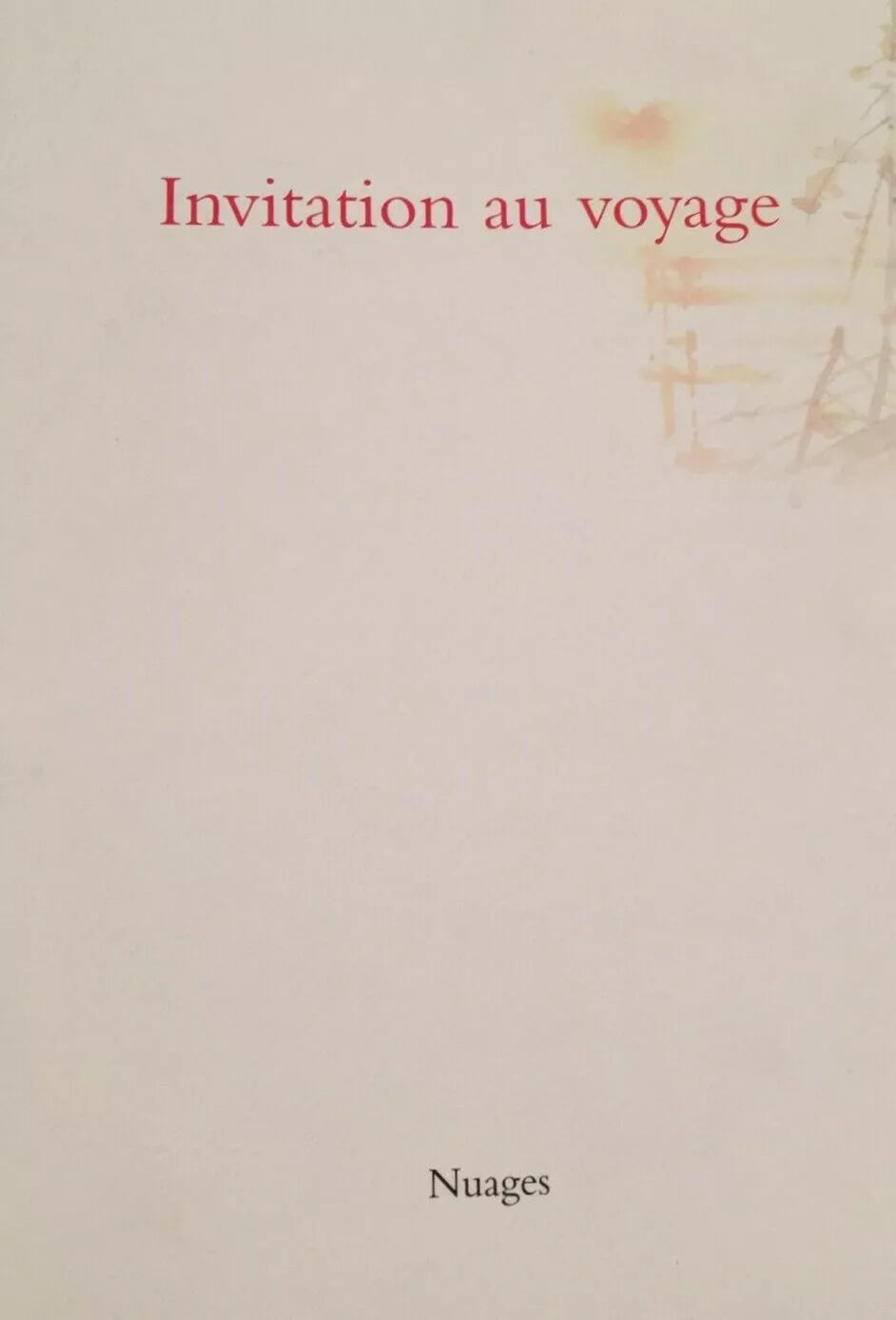 Invitation au voyage di Cristina Taverna, 2010, Nuages