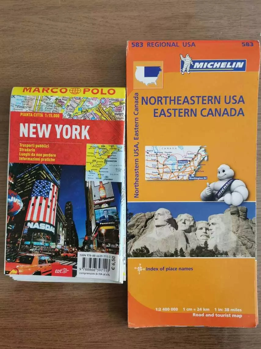 Lotto 2 cartine New York e Canada - Michelin - 2000 - AR
