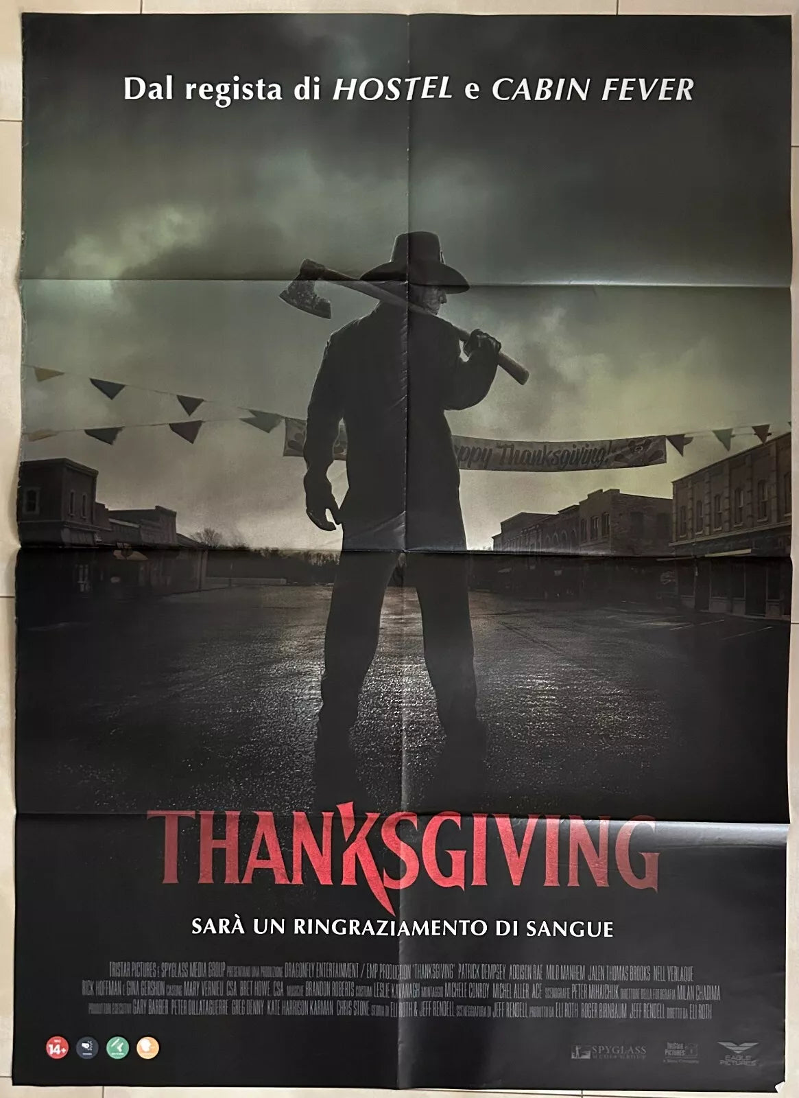 Poster locandina Thanksgiving 100x140 ORIGINALE da cinema di Eli Roth