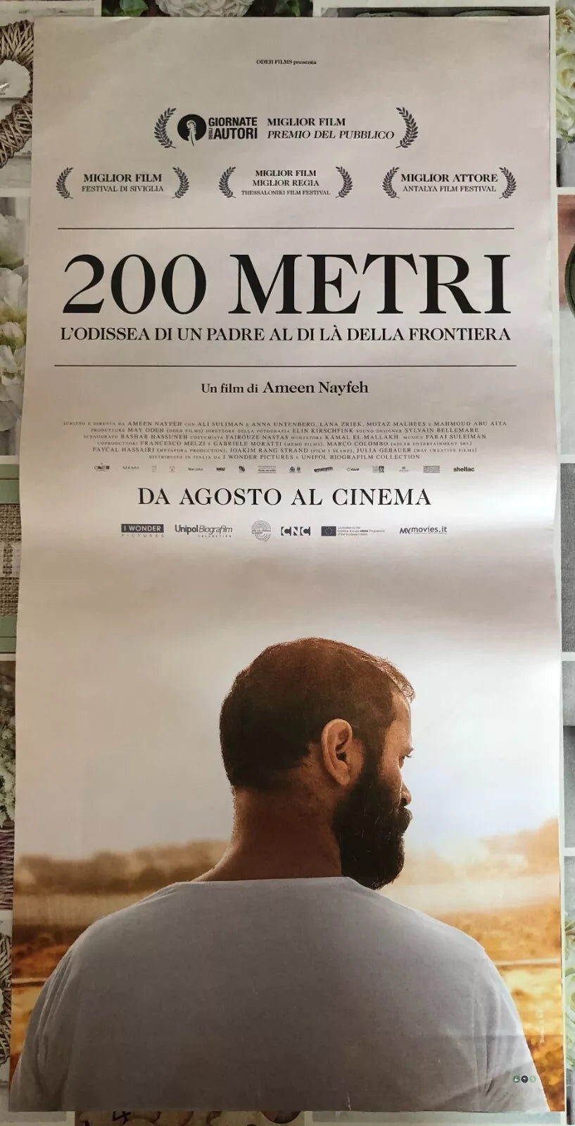 Poster locandina 200 metri 33x70 cm ORIGINALE da cinema 2020 di Ameen Nayfeh