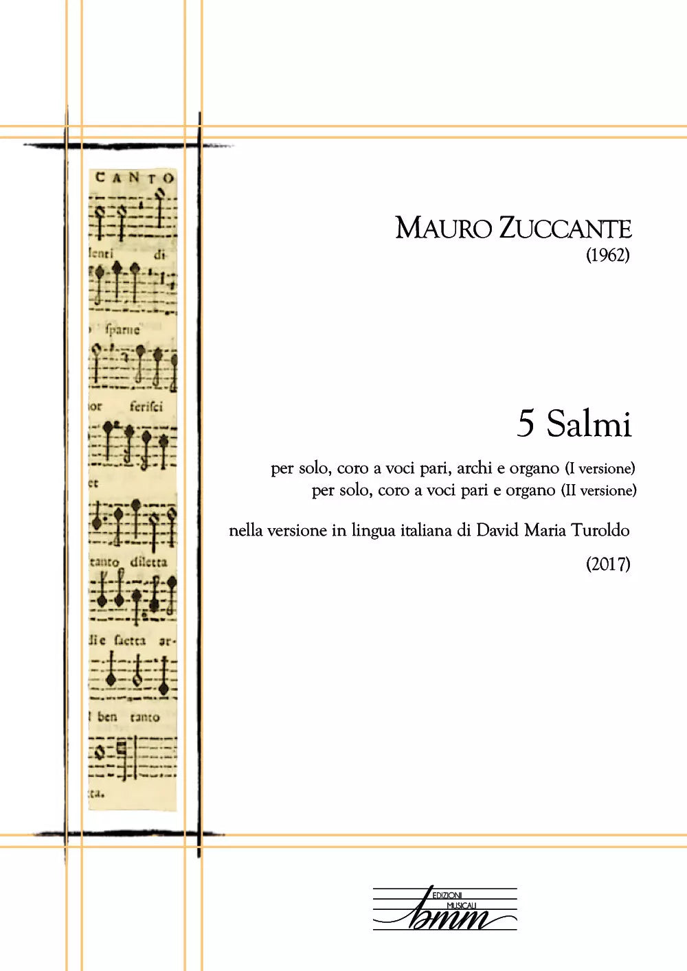 5 salmi di Mauro Zuccante, 2017, Youcanprint