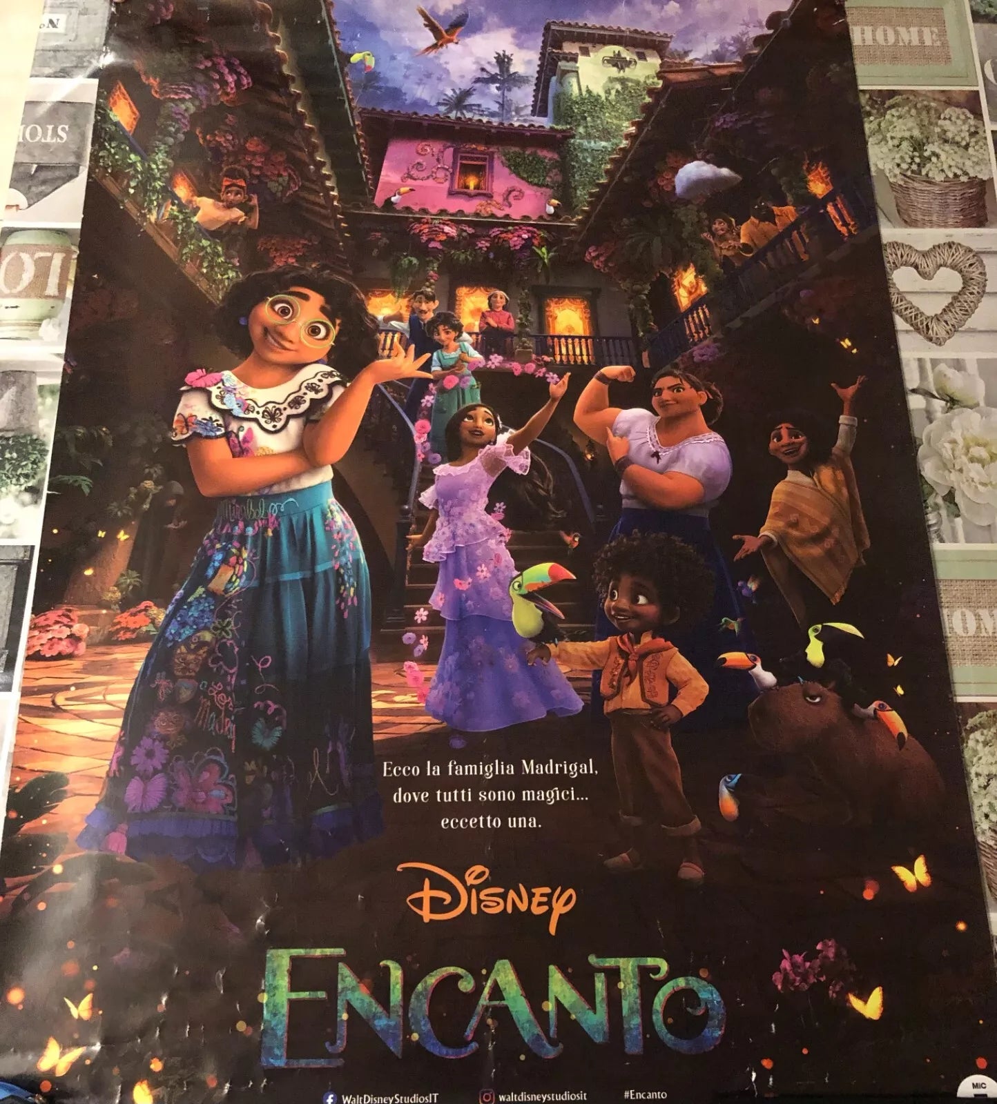 Poster locandina Encanto 100x70 cm ORIGINALE da cinema 2021 di Byron Howard
