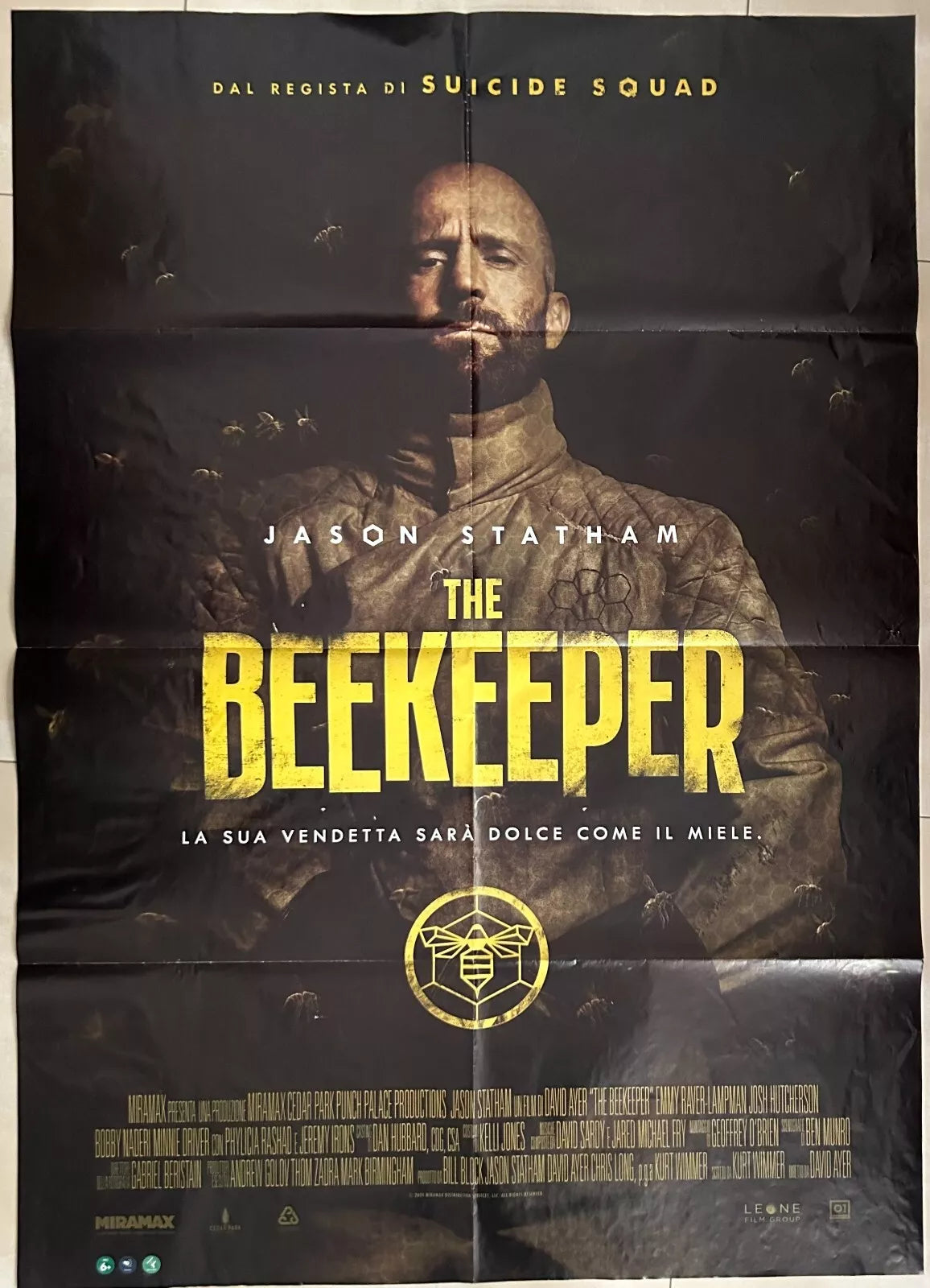 Poster locandina The Beekeper 100x140 ORIGINALE da cinema di David Ayer