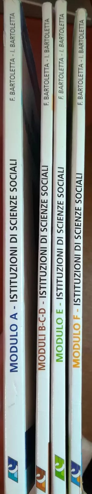 4 vol istituzioni di scienze sociali - F. e I. Bartoletta - F.lli conte -2002 -M