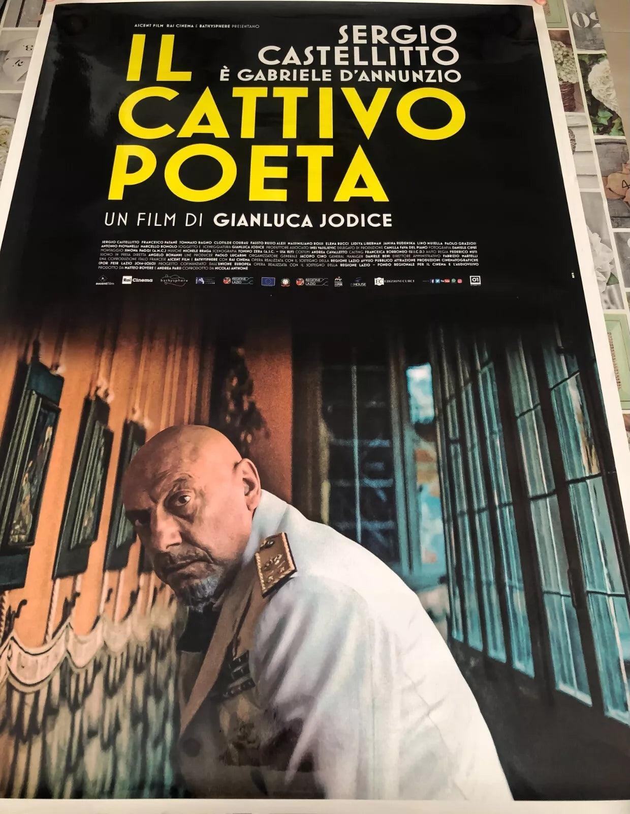 Poster locandina Il cattivo poeta 100x70 cm ORIGINALE da cinema 2020 di Gianluca