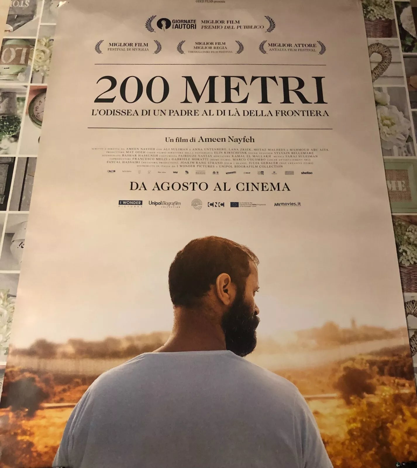 Poster locandina 200 metri 100x70 cm ORIGINALE da cinema 2020 di Ameen Nayfeh