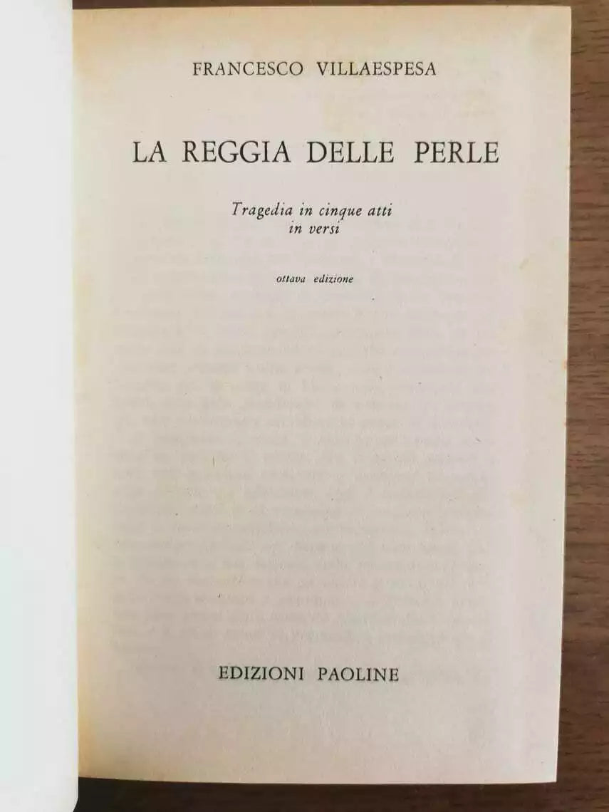 La reggia delle perle - F. Villaespesa - Paoline - 1966 - AR