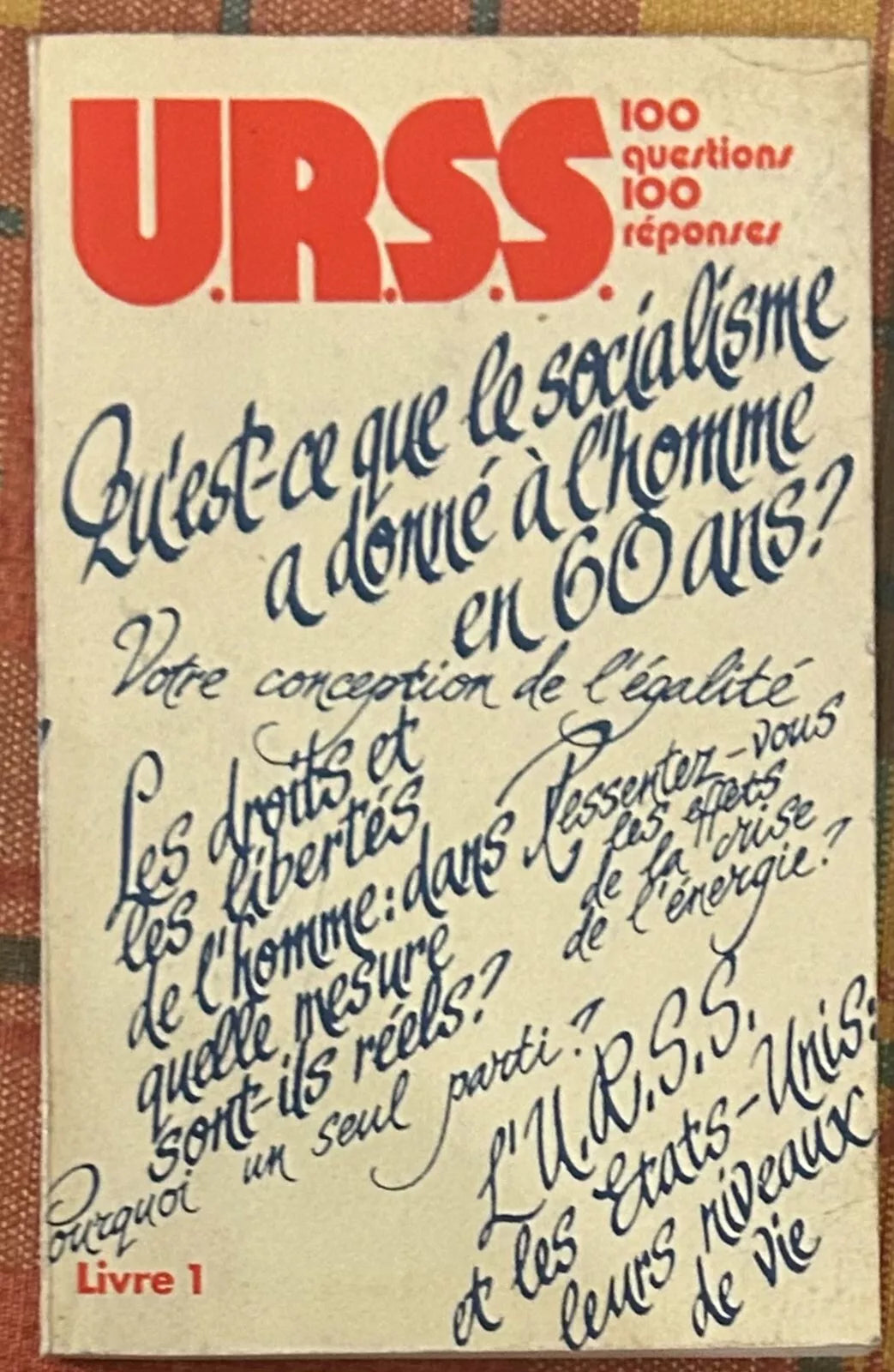 URSS 100 questions 100 r ponses Livre 1 di Aa vv