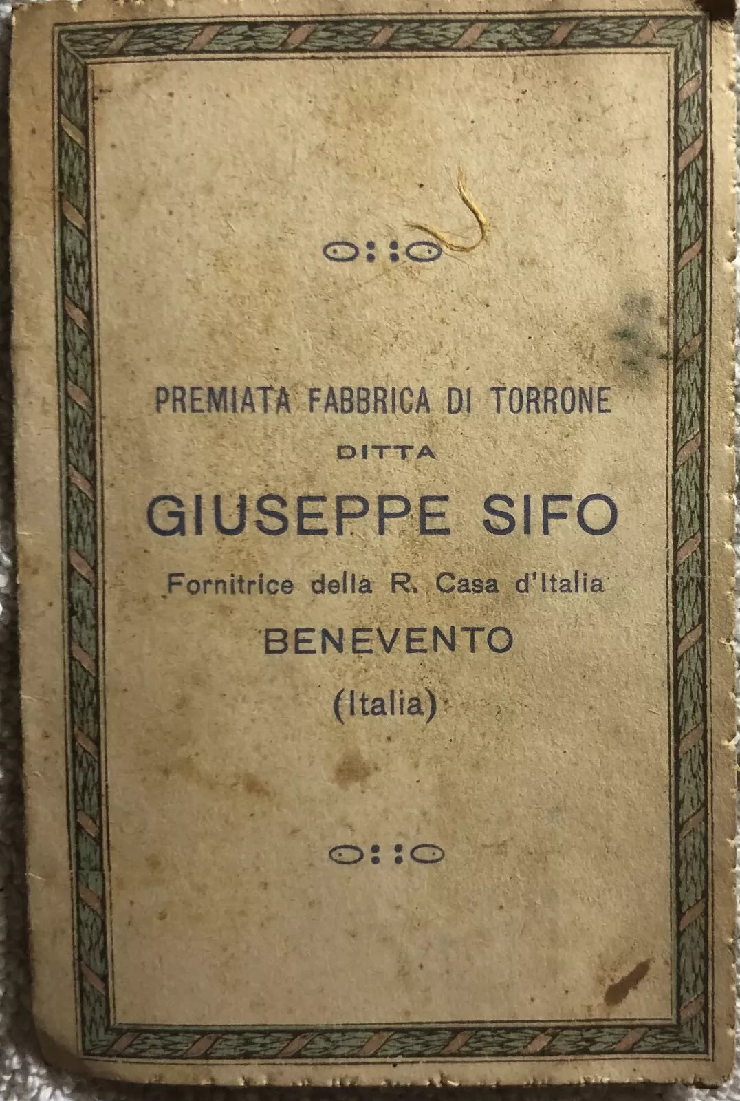 Calendarietto Ditta Giuseppe Sifo di Giuseppe Sifo, 1928, Aa.vv.