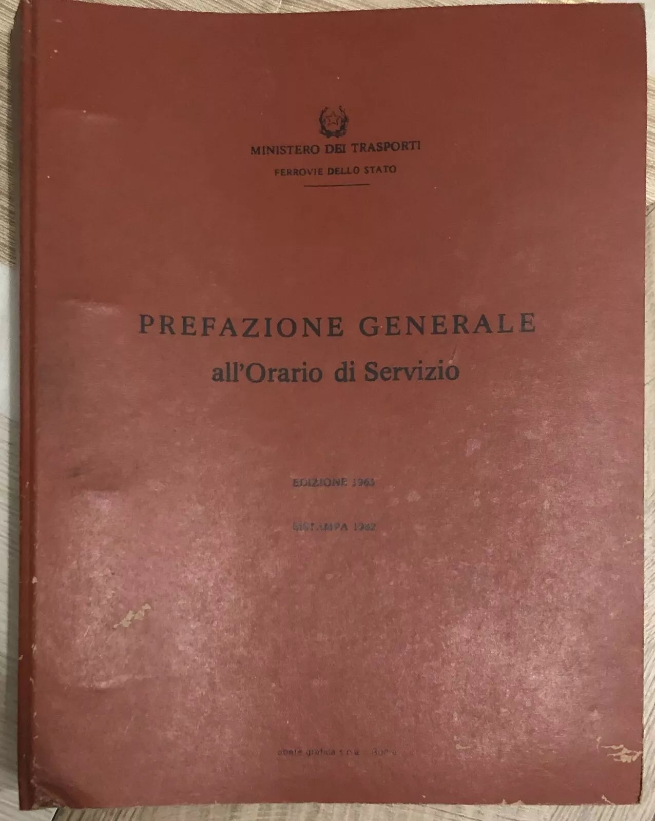 Prefazione generale all Orario di esercizio Ristampa 1982 di Aa vv