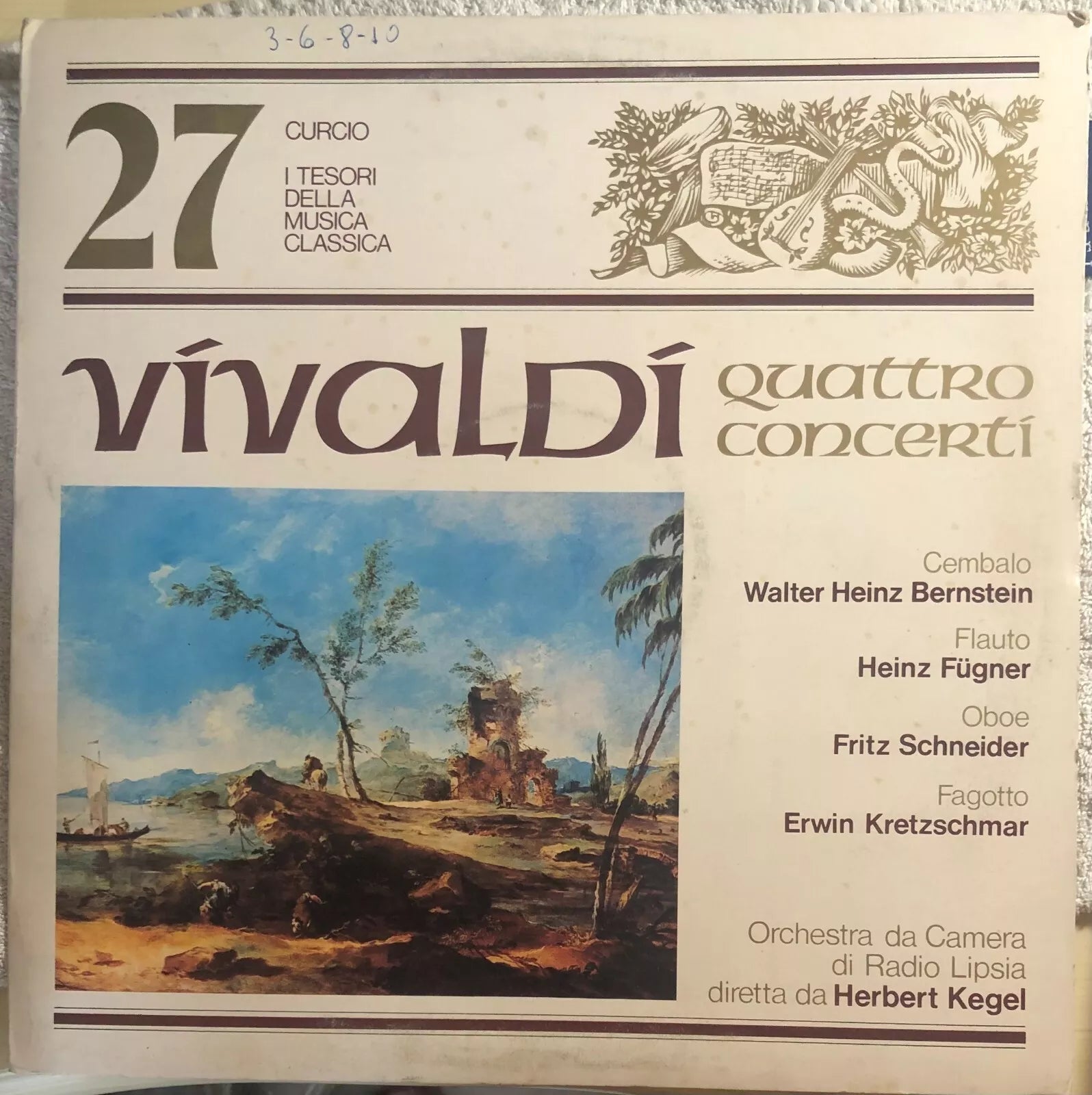 I tesori della musica classica 27 - Quattro concerti VINILE di Vivaldi, 1979,